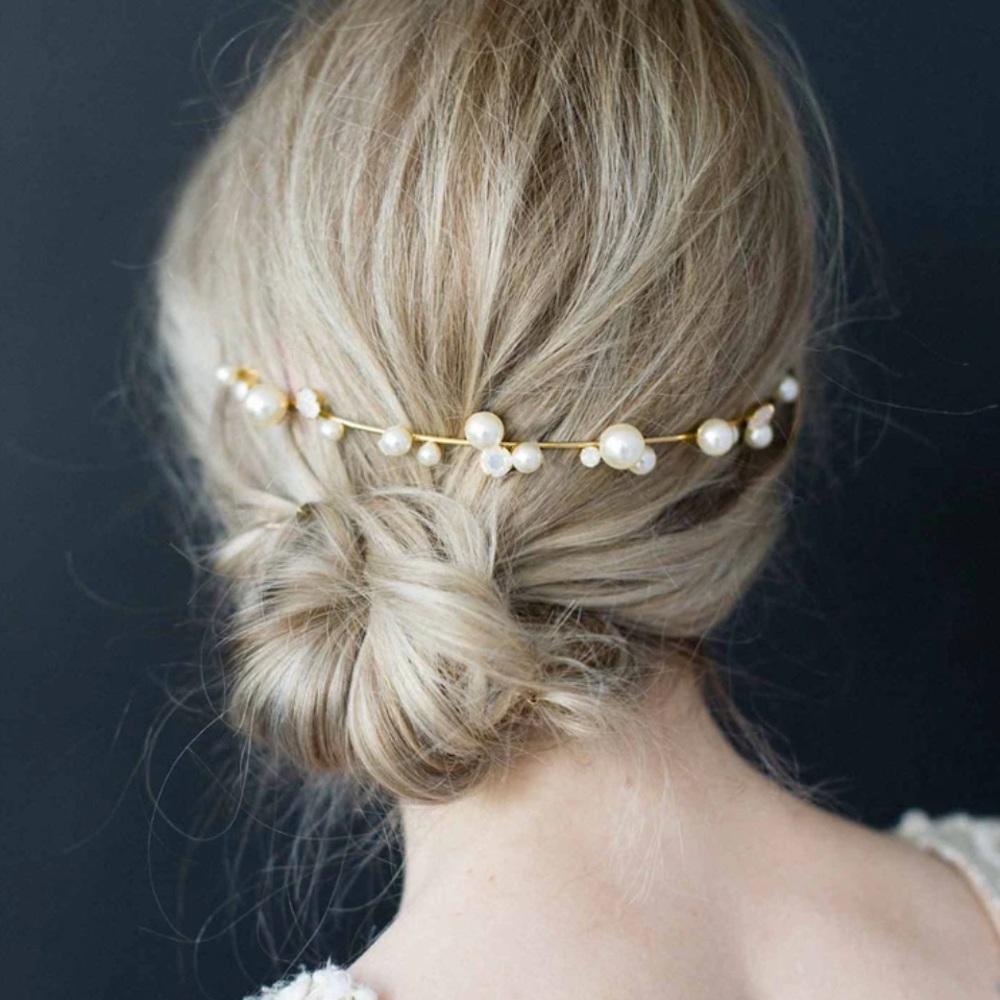 Twigs & Honey Headpiece, Pearl and Opal Constellation